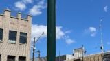A 5G cell tower with antennas