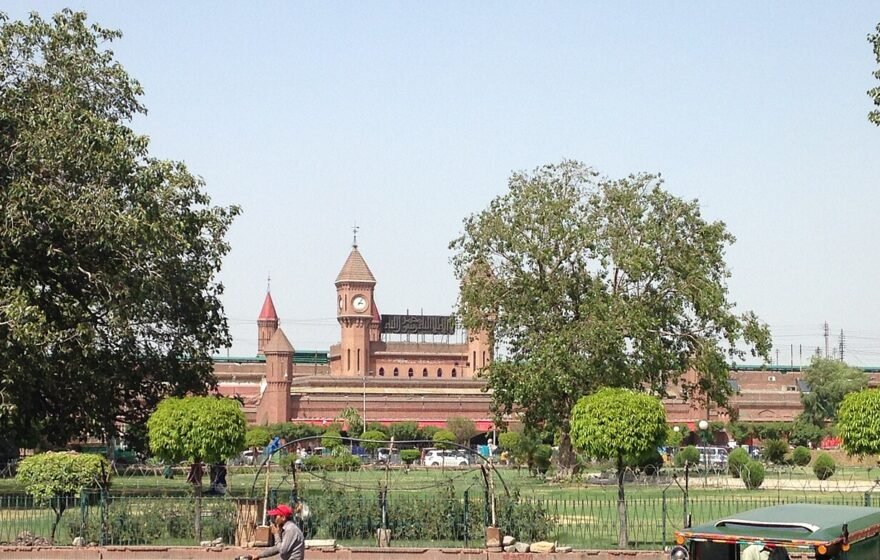 Front view of Lahore Railway Station