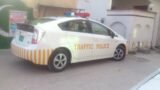 A traffic police car in Pakistan