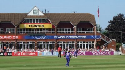 Women cricketers at a Women's World Twenty20 match