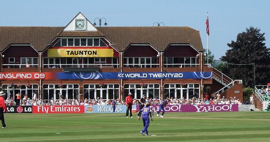 Women cricketers at a Women's World Twenty20 match