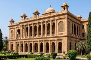 Medical college building exterior in Pakistan