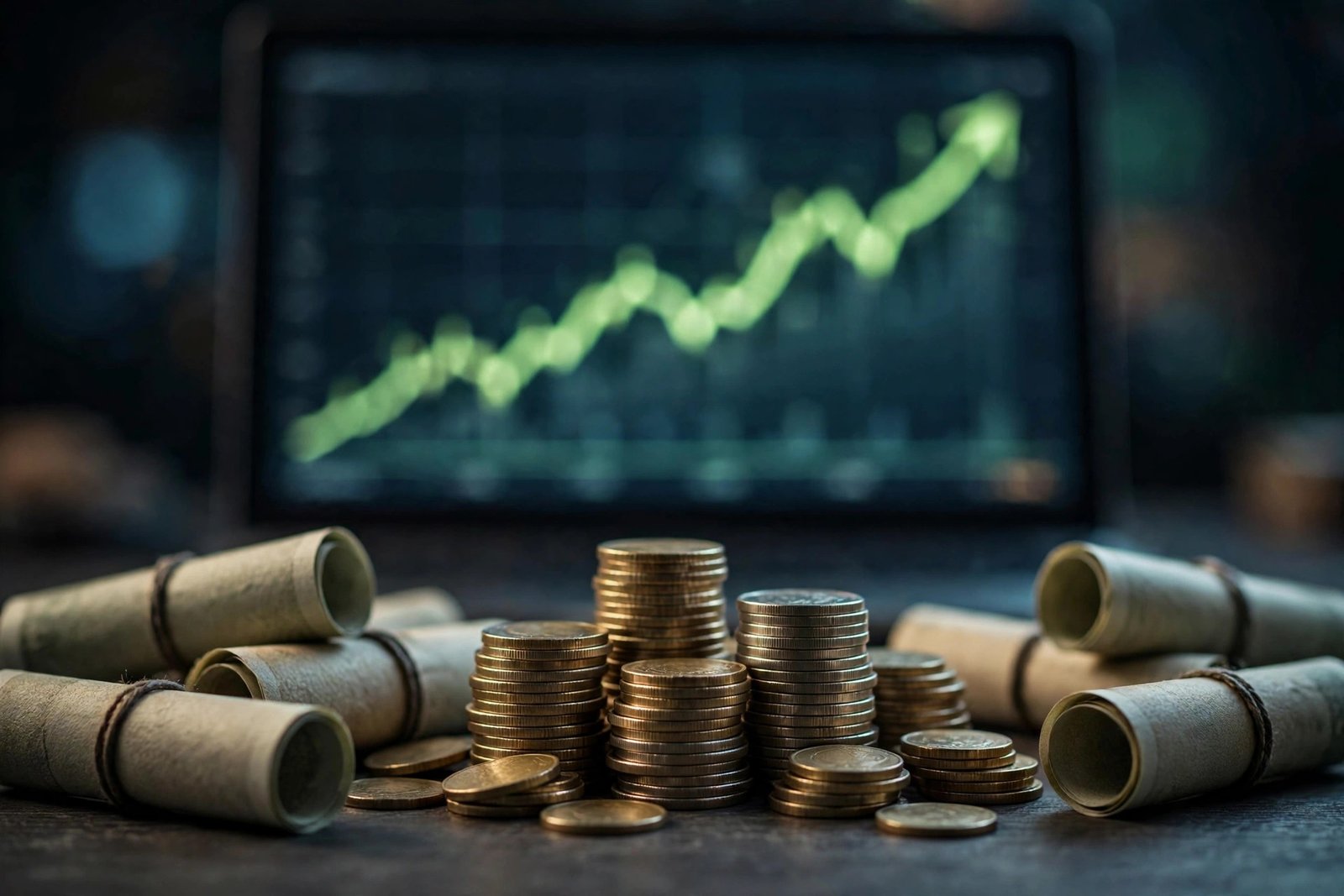 Currency market chart showing upward trend